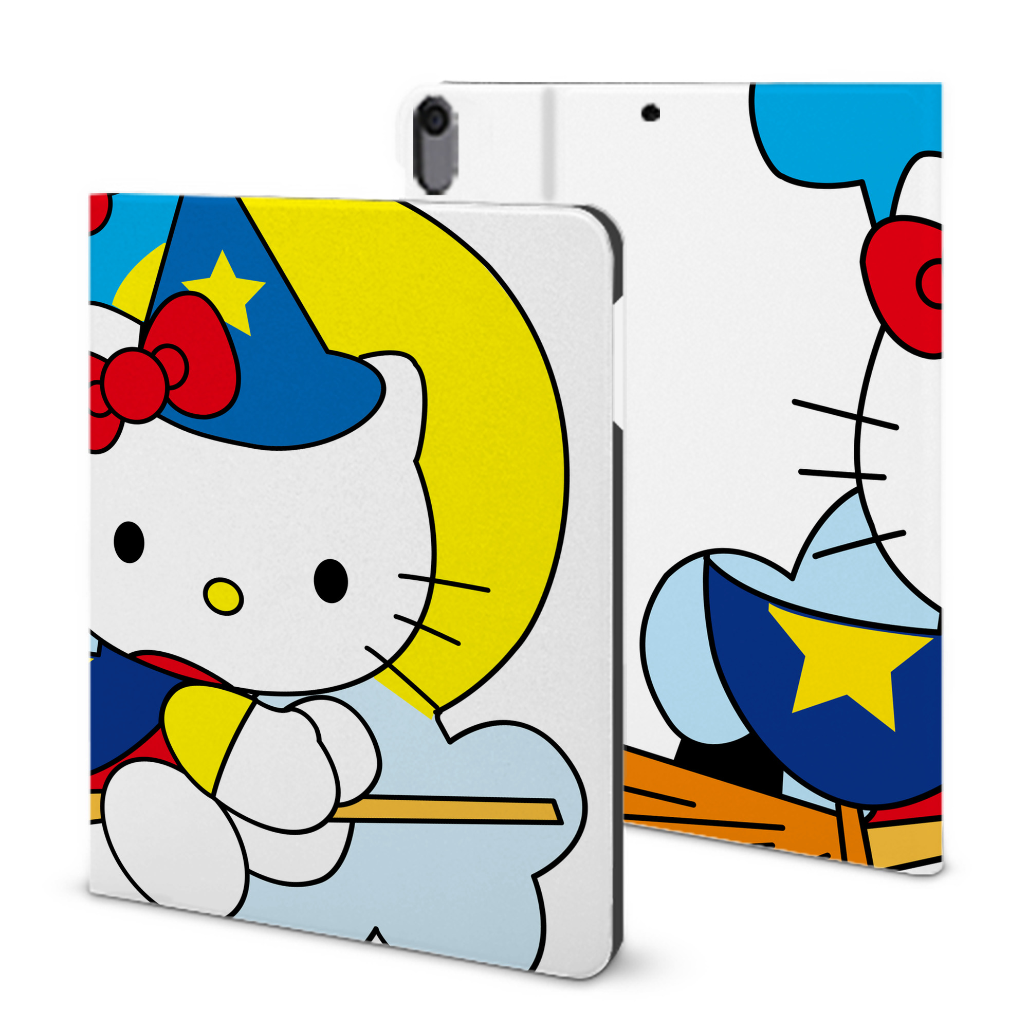 （画像用） Hello Kitty ハローキティ IPad ケース ブック型 PUレザー TPU 耐衝撃 軽量 薄型 ペン収納なし 全面保護 IPad 各モデル対応